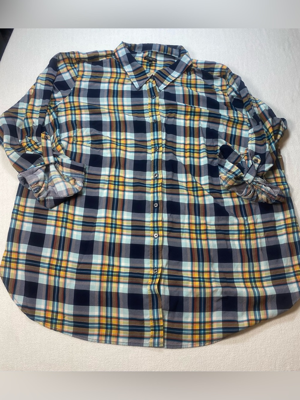 Talbots Women’s Plaid Button-Down Shirt - size 3X
